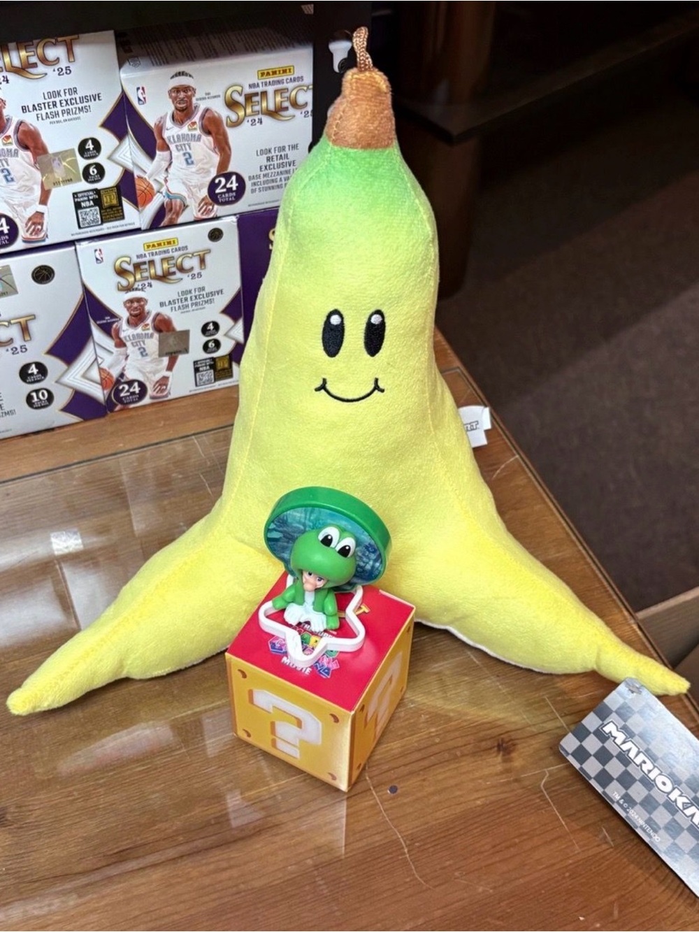 Mario Kart Banana Peel Plush with Tag & Luigi